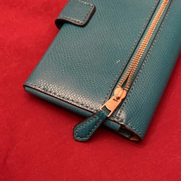 Coach Teal Wristlet Wallet - Picture 9 of 16